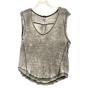 Free People We The Free Grey Oversized Slouchy Relaxed Fit Women's Tank Top EUC